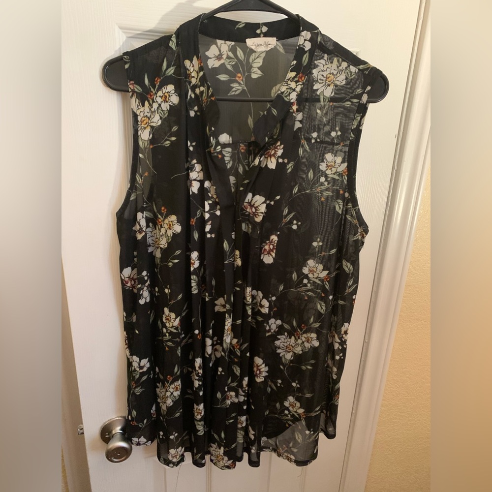 Siren Lily Maternity Dress | Black Sheer Floral Lined